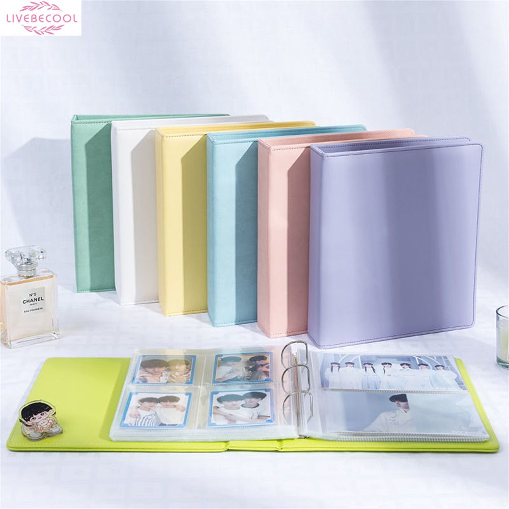 Album Ảnh Bìa Kẹp Thẻ Ảnh Kpop Bằng Da PU Sách Sưu Tập Bưu Thiếp Thần Tượng Hàn Quốc Quà Tặng Cô Gái Đuổi Sao Livebecool