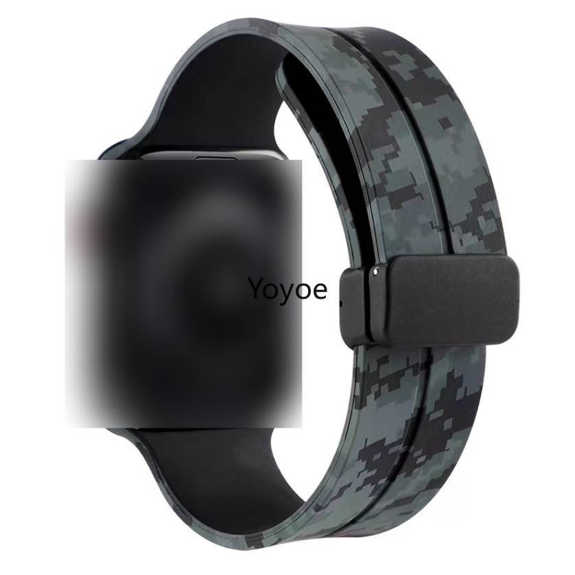 Dây Đeo Họa Tiết Rằn Ri Bằng Silicone Cho Apple Watch 40Mm 41mm 42mm 44mm 45mm 42mm iwatch 8 Ultra 49mm 7 6 5 4 3 2 1