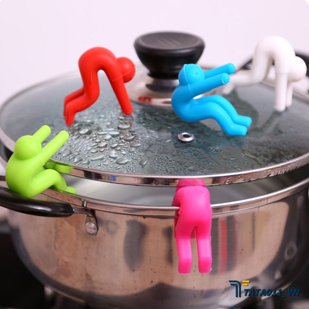 Nắp Nồi Silicon Chống Tràn Cho Người Đàn Ông Nhỏ Nâng Thang Máy Điện Thoại Di Động Đũa Thìa Hỗ Trợ Nồi Súp Thiết Bị Chống Tràn VN1