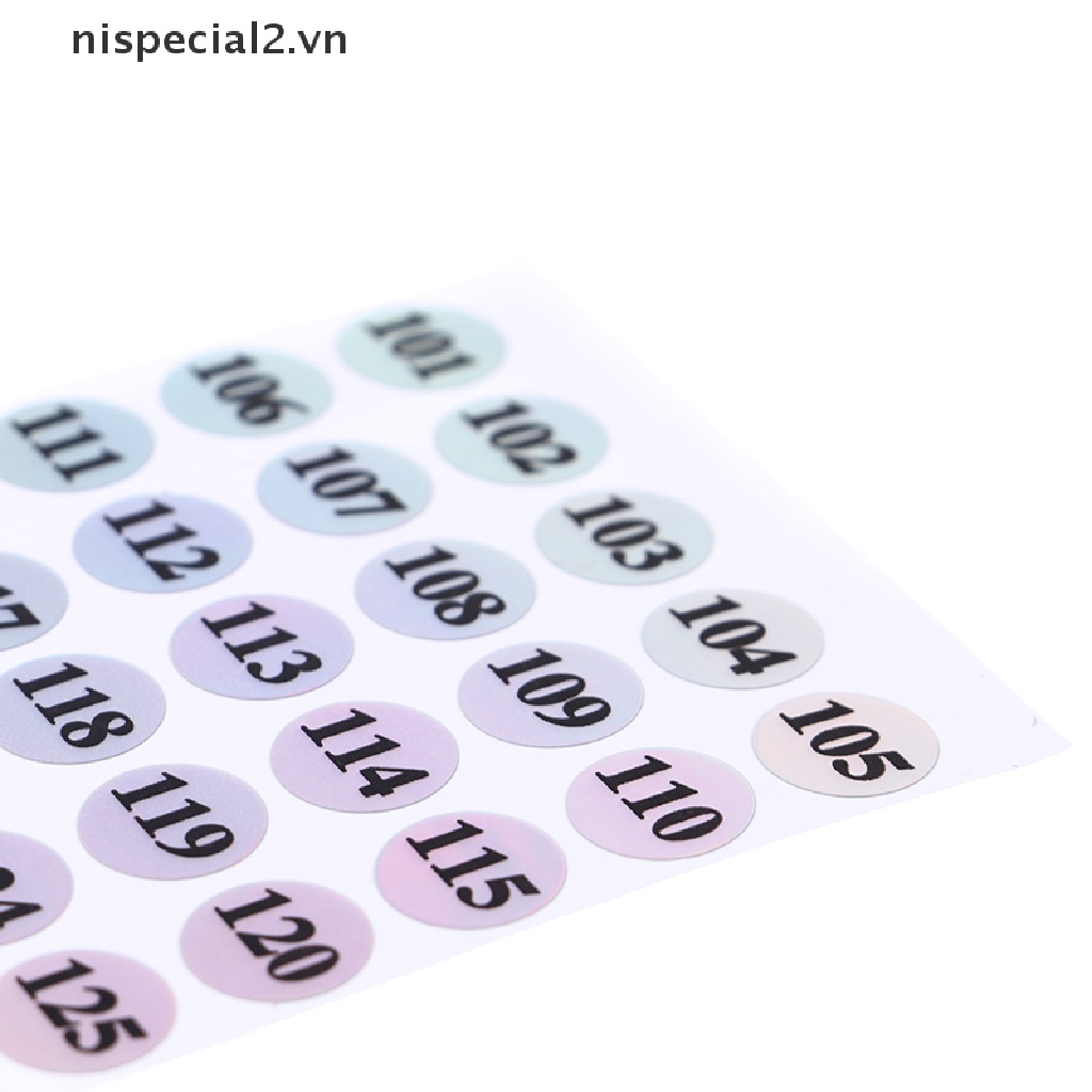 Set 1-250 Miếng Dán Đánh Dấu Số Laser Trang Trí Móng Tay