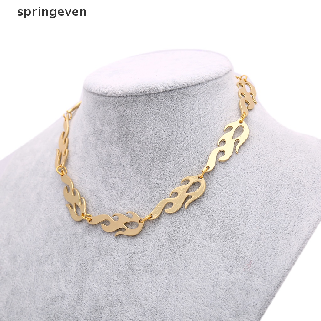 Vòng Cổ Choker Bằng Kim Loại Hình Ngọn Lửa Phong Cách Punk Hip Hop Thời Trang Cho Nam Và Nữ