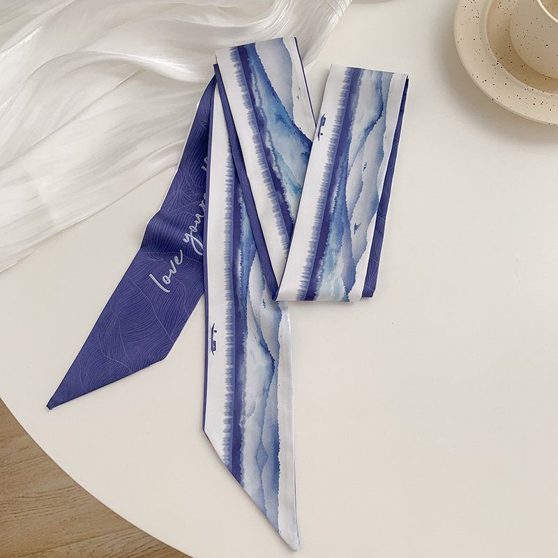 Khăn Quàng Cổ Lụa Hai Mặt Phong Cách Trung Hoa Cổ Điển Thanh Lịch Dành Cho Nữ