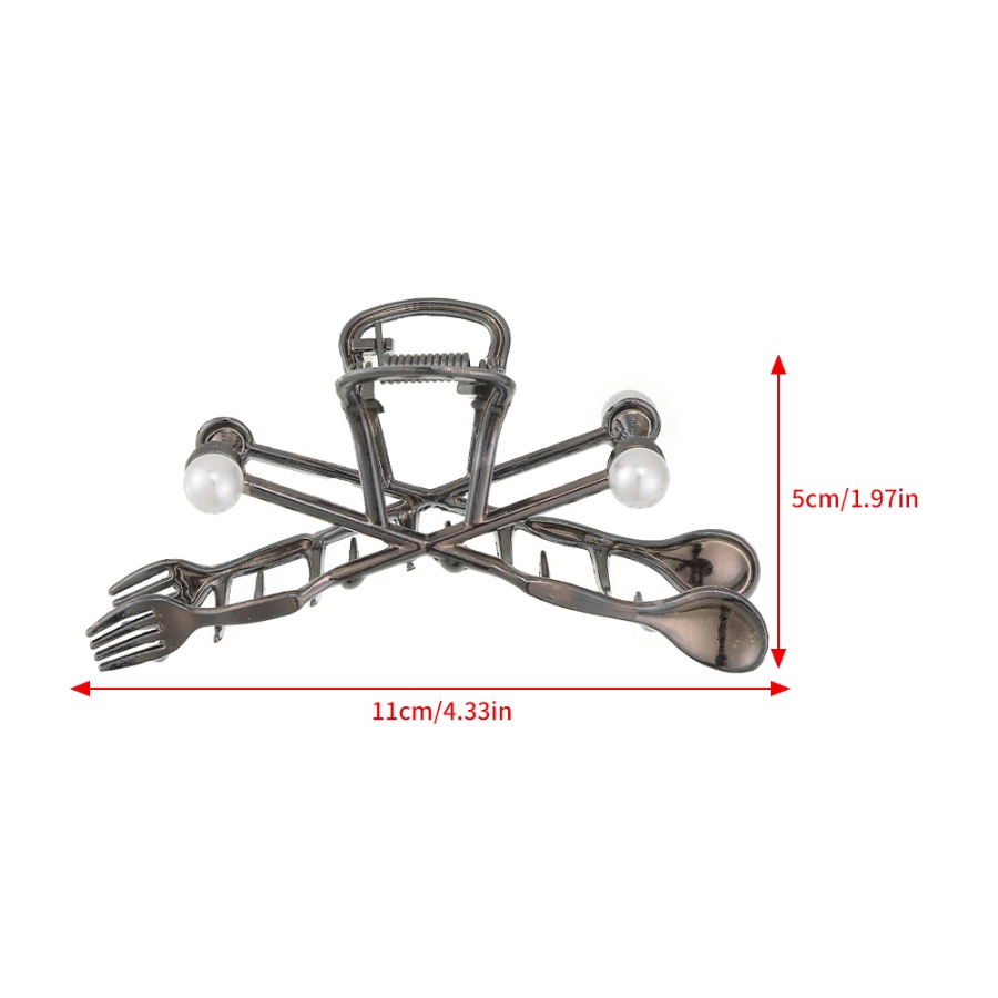 Kẹp Tóc Càng Cua Đính Ngọc Trai Bằng Hợp Kim Phong Cách Hàn Quốc Mới Cho Nữ