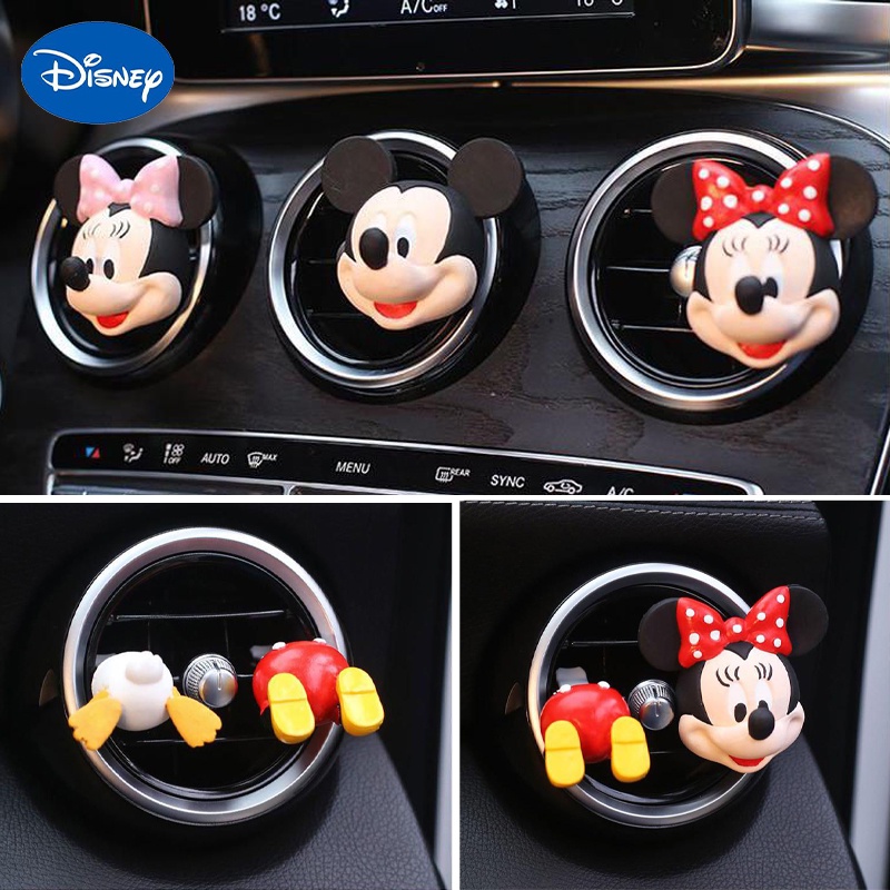 Kẹp Khuếch Tán Hương Thơm Gắn Lỗ Thông Gió Xe Hơi Hình Chuột Mickey Minnie Disney