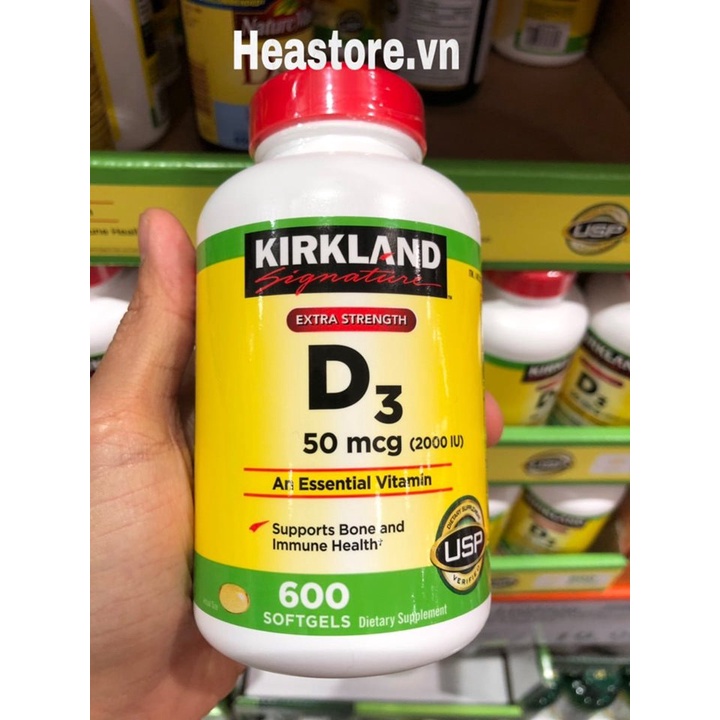 Vitamin D3 50 Mcg  Kirkland Signature - 600 Viên
