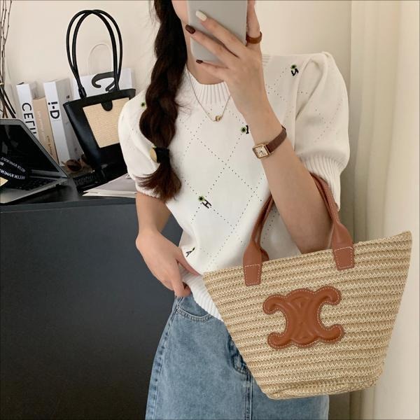 SUXI Áo Thun Dệt Kim Tay Ngắn Dáng Rộng Thời Trang Mùa Hè Dành Cho Nữ