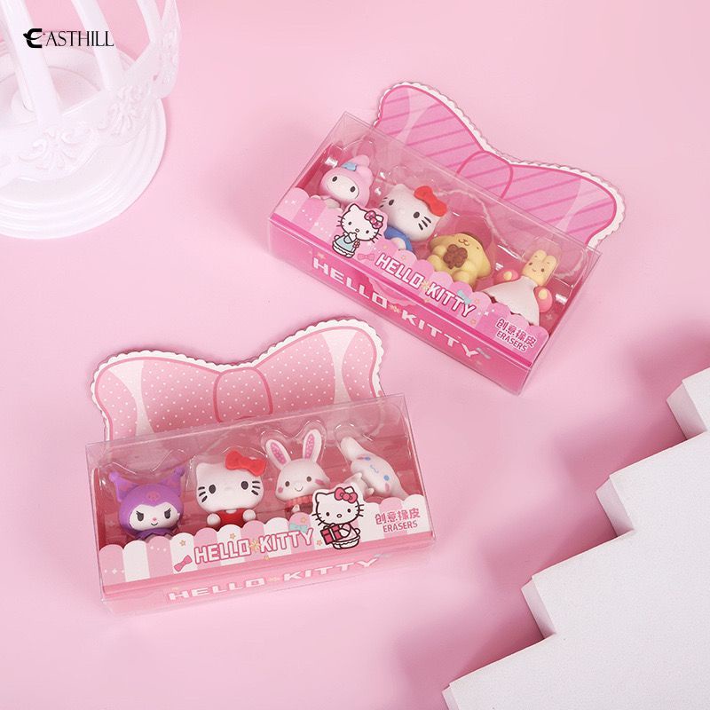 SANRIO Gôm Tẩy Hình Hello Kitty Kuromi Cinnamoroll Purin Dễ Thương Diy