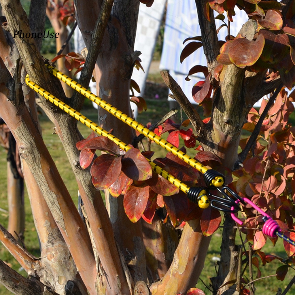 Pu Set 2 Dây Bungee 60cm Đa Năng Độ Co Giãn Cao Bền Cao Thông Dụng Cho Hành Lý Ngoài Trời