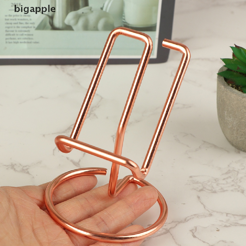 Bigapple Giá Đỡ Điện Thoại Thẻ Giấy Tờ Văn Phòng Để Bàn Bằng Kim Loại Màu Vàng Hồng Vàng Đồng Dùng Để Trưng Bày Trang Trí RDG