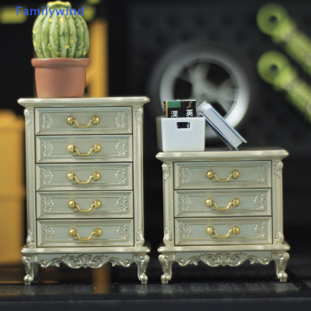 1 Tủ Ngăn Kéo Phòng Ngủ Cho Nhà Búp Bê Tỉ Lệ 1 / 12