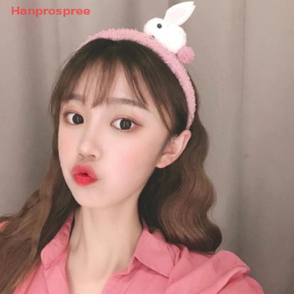 Băng Đô Cài Tóc Hình Thỏ Nhồi Bông Dễ Thương Cho Bé Gái