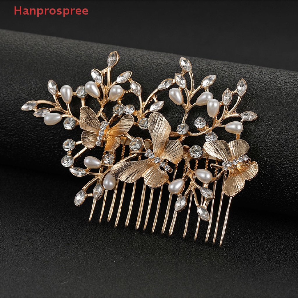 Lược Cài Tóc Đính Đá Pha Lê Và Ngọc Trai Cho Cô Dâu