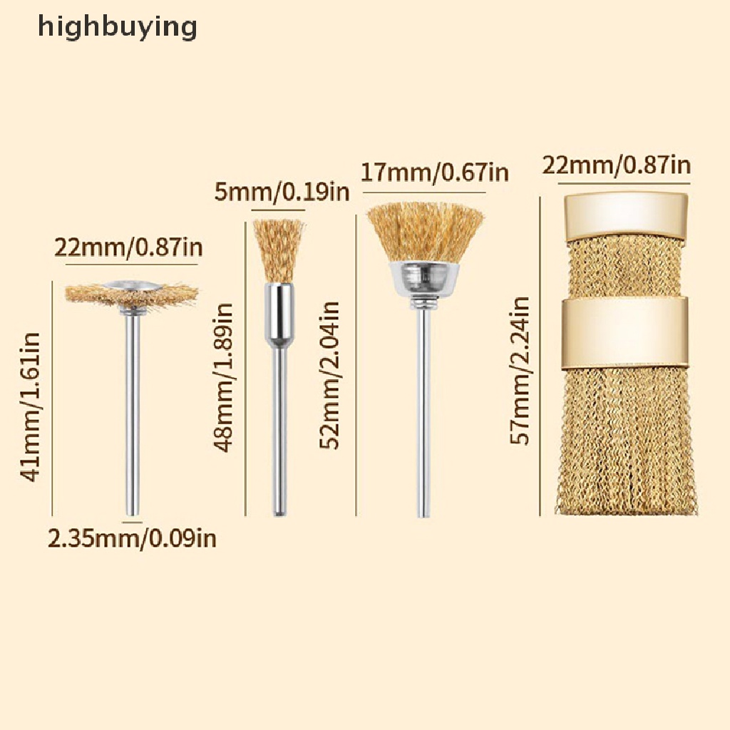 1 Cọ Sợi Đồng Làm Sạch Móng Tay 3 / 32 &quot;