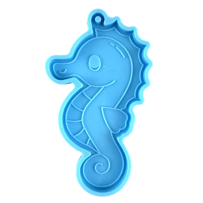Bộ 5 Khuôn Silicone Làm Móc Khóa Hình Động Vật Biển DIY