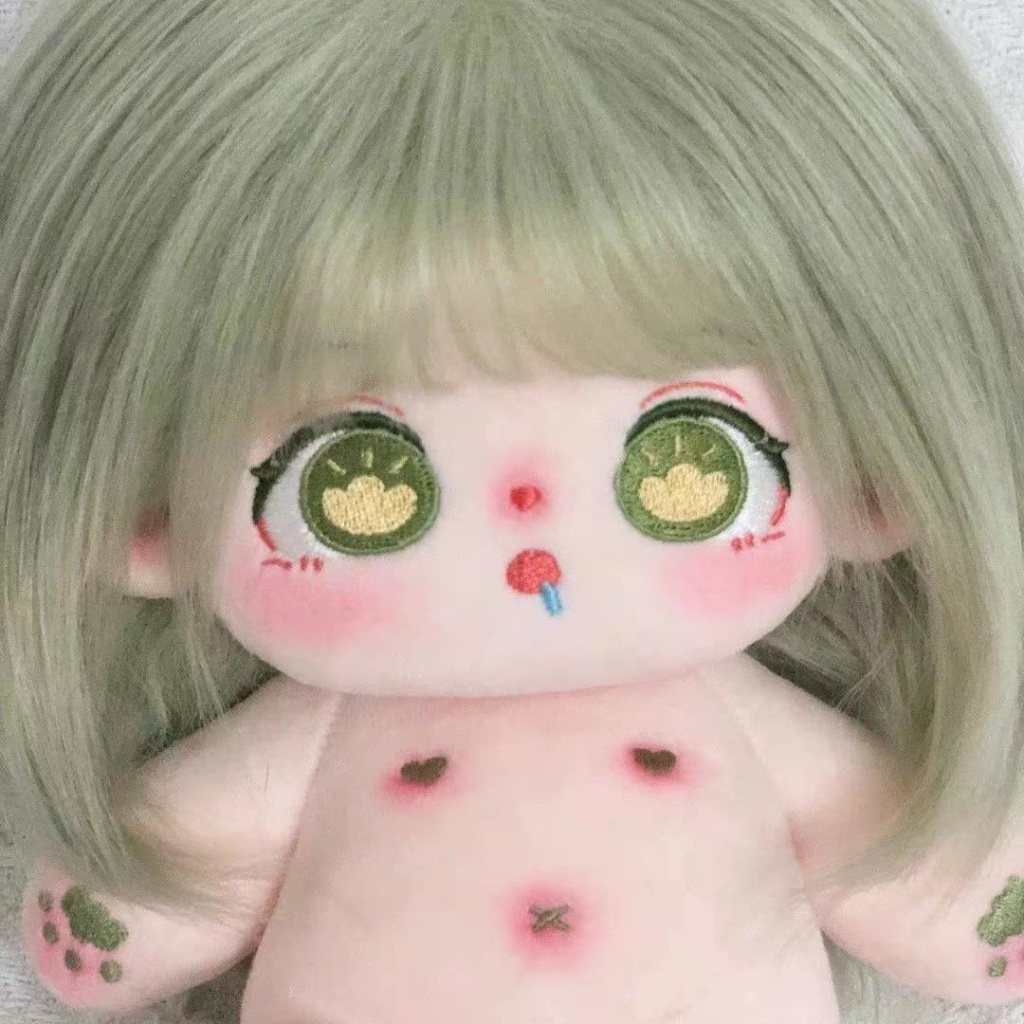 Búp Bê Nhồi Bông Cotton 20cm Màu Trắng Dễ Thương Cho Bé Gái