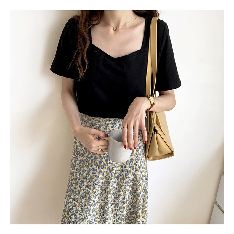 Áo thun SUXI tay ngắn dáng rộng thiết kế đơn giản thời trang mùa hè cho nữ