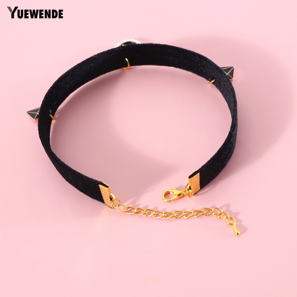Yue.z Vòng Cổ Màu Sắc Sống Động Phong Cách Retro Kèm Mặt Dây Trang Trí Dành Cho Thú Cưng