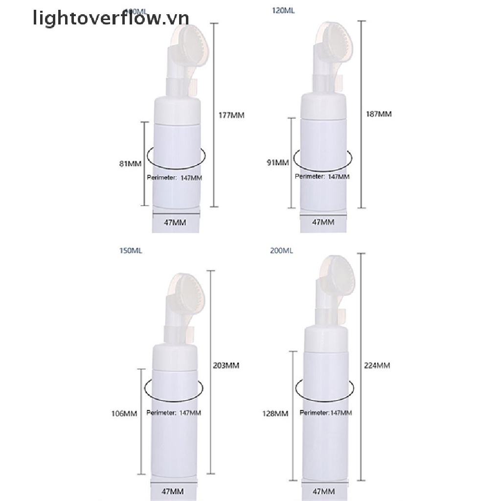 Bình Tạo Bọt Đựng Nước Rửa Mặt Bằng Nhựa Kèm Cọ Vệ Sinh Tiện Lợi