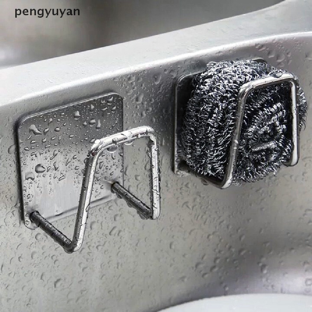 Giá Đỡ Miếng Bọt Biển Rửa Chén Bằng Thép Không Gỉ Tự Dính Dành Cho Bồn Rửa Nhà Bếp