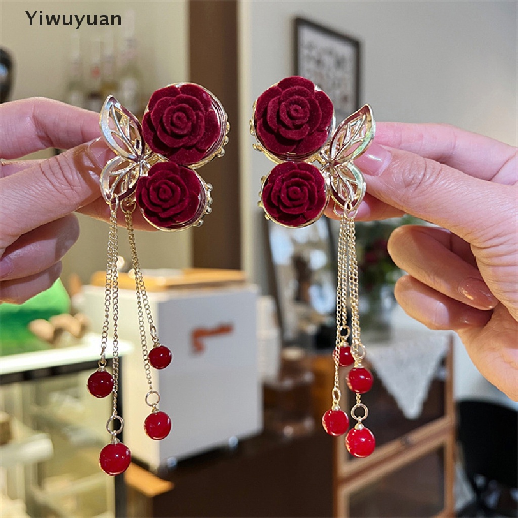 Kẹp Tóc Hoa Hồng Kim Loại Đính Đá Thời Trang Cho Nữ