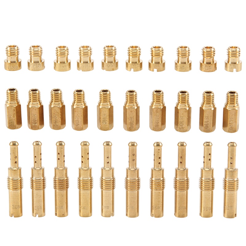 Set 30 Bộ Chế Hòa Khí Chính Và 10 Vòi Phun Chậm Cho PWK Keihin OKO CVK PWM