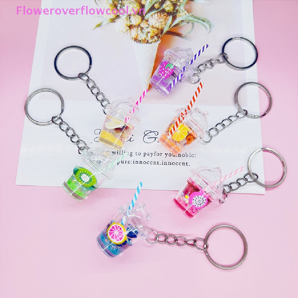 Móc Khóa Hình Ly Trà Sữa Mini Phát Quang Độc Đáo