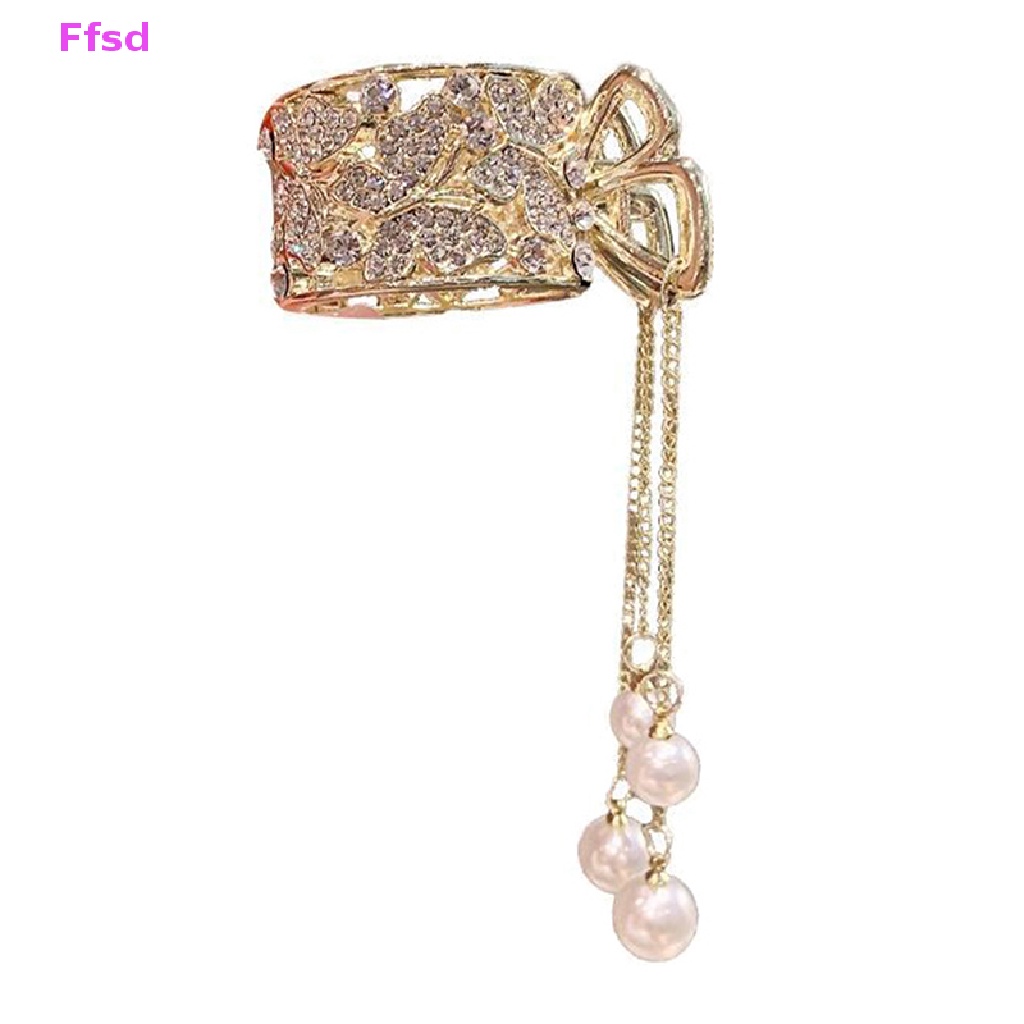 Kẹp Tóc Đính Ngọc Trai Giả Phối Tua Rua Xinh Xắn Cho Nữ