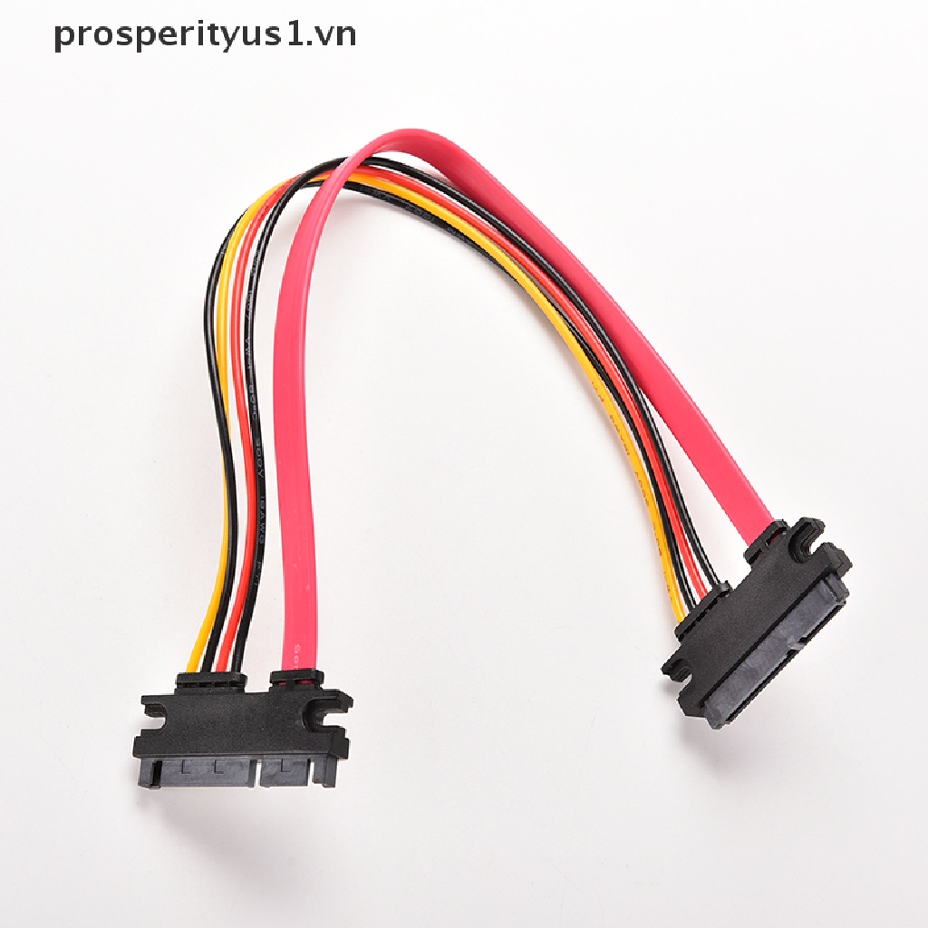 Dây Cáp Nối Dài Chuyển Đổi Nguồn 12 Inch Male Sang Female 7 + 15 Pin SATA HDD