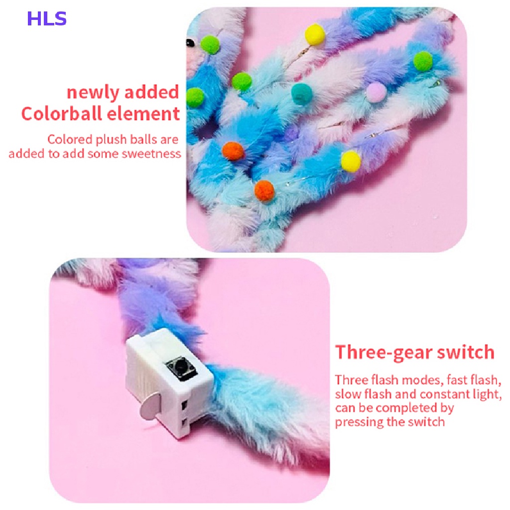 1 Kẹp Tóc Thỏ Bông Phát Sáng Trong Bóng Lông Mới