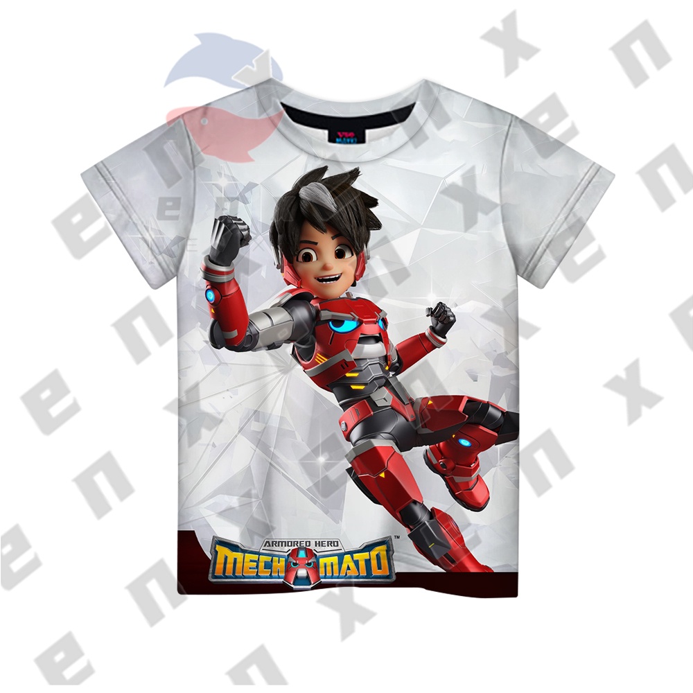Áo Thun Tay Ngắn In Hình Mechamato Thời Trang Cho Bé