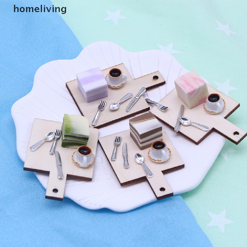 1 Bộ Bánh Cà Phê Trang Trí Nhà Búp Bê