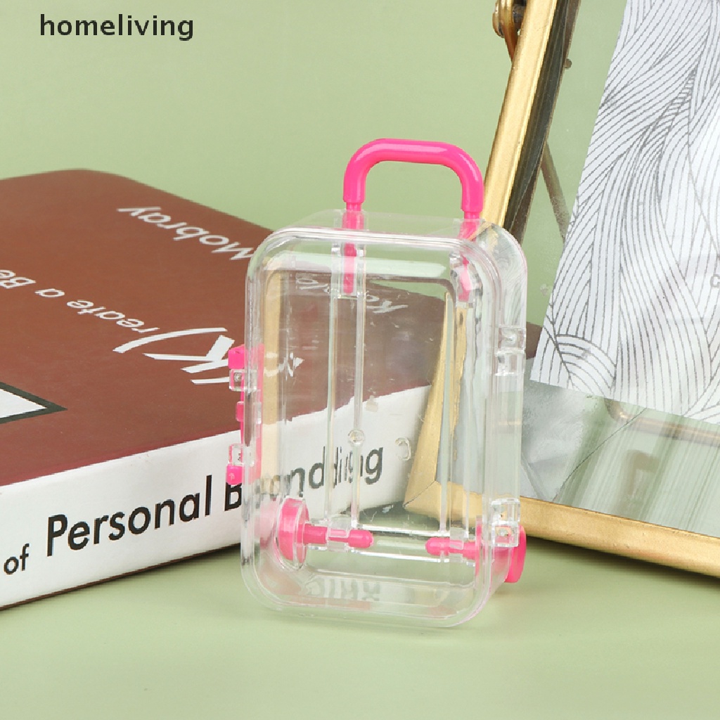 1 Túi Đựng Kẹo 5 * 7cm Dạng Va Li Kéo Mini Trang Trí Nhà Búp Bê