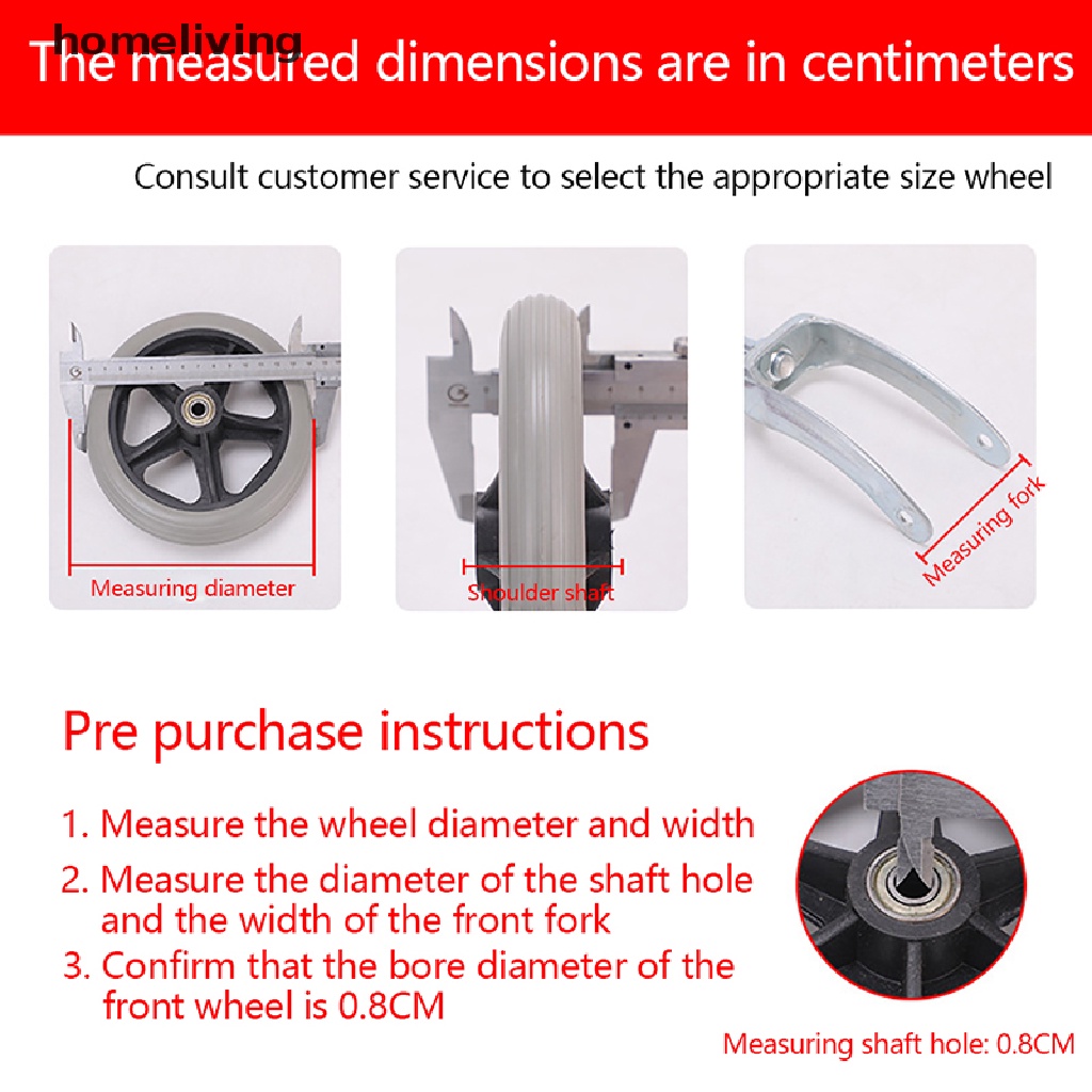 Bánh Xe Lăn Trước 6 Inch Linh Hoạt Thay Thế Chuyên Dụng Cho Xe Lăn