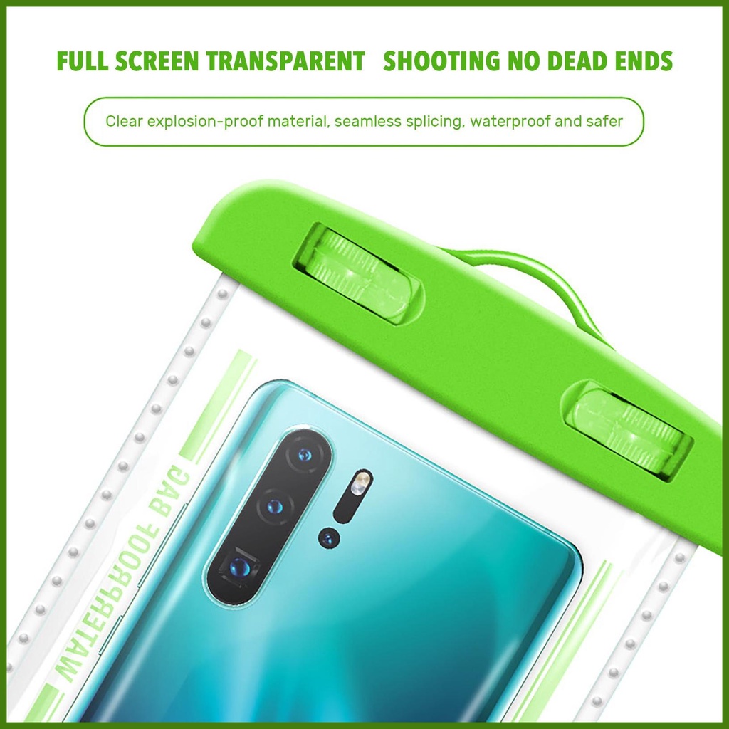 Túi Đựng Điện Thoại Trong Suốt Chống Thấm Nước Có Khóa Xoay Tiện Dụng