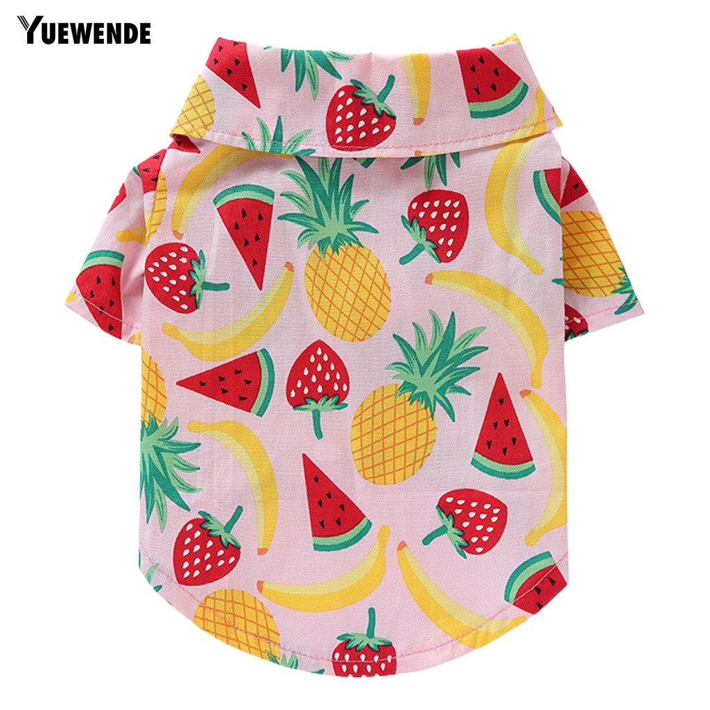 Yue.z Áo Thun Họa Tiết Dâu Tây Màu Sắc Tươi Sáng Tinh Tế Cho Thú Cưng