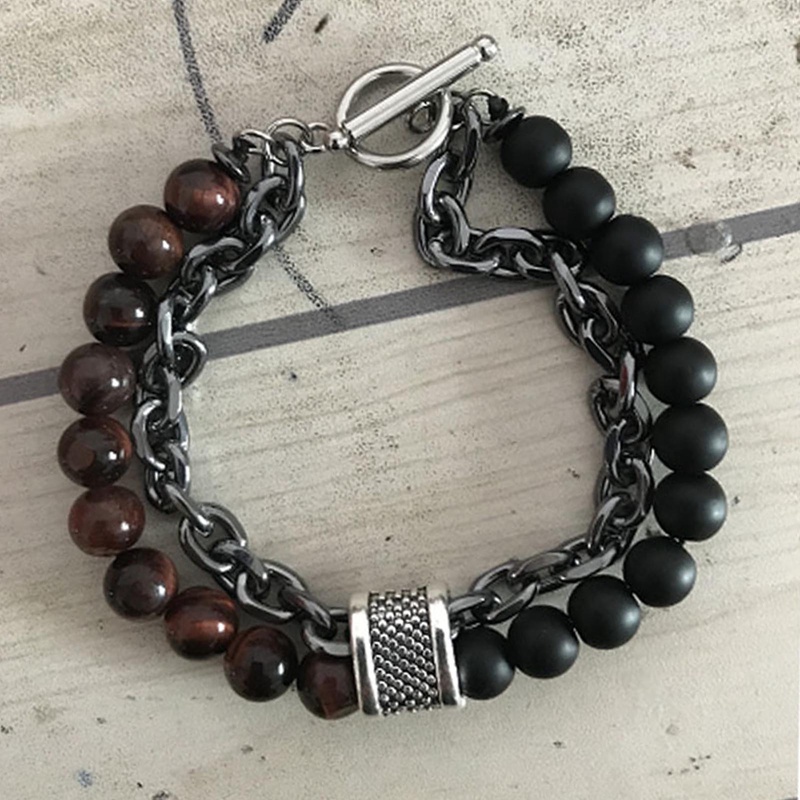 Vòng Tay Chuỗi Hạt Đá Độc Đáo Thời Trang Cho Nam