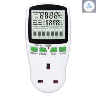 Digital Wattmet Power Meter Energy Meter Voltage Chart Power Measuring Socket Indoor Countdown Timer Socket Grounded
