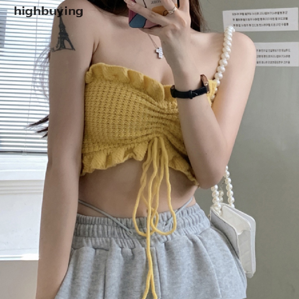 Áo Lửng Không Dây Co Giãn Quyến Rũ Cho Nữ