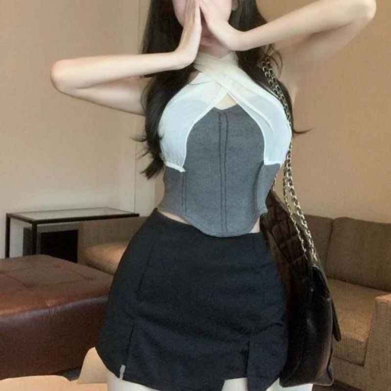 Áo Croptop Sát Nách Dáng Ôm Gợi Cảm Thời Trang Mùa Hè Cho Bạn Gái