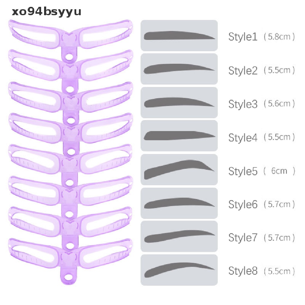 Khuôn Kẻ Lông Mày 8 Kiểu Xo94Bsyu Có Thể Tái Sử Dụng Tiện Lợi