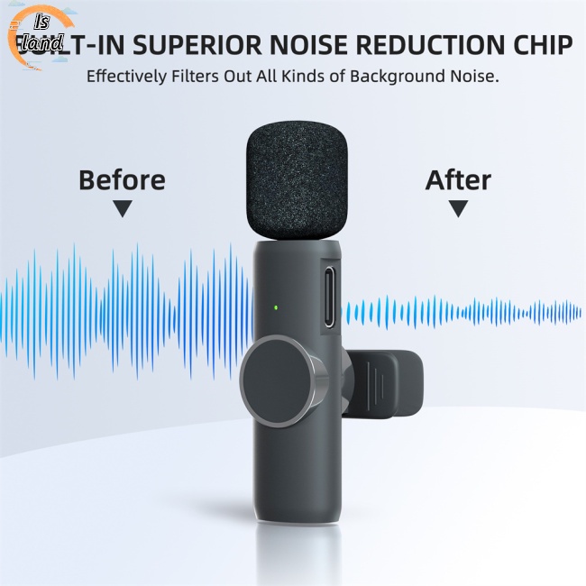 Micro Không Dây K11 2.4GHz Cổng Sạc Type C Chống Ồn Dùng Để Phát Trực Tiếp