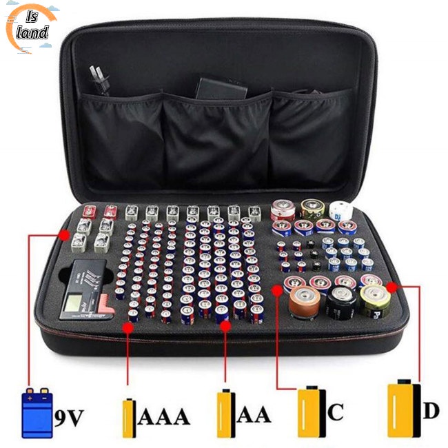 Hộp Đựng Pin AA / AAA / C / D / 9V 147 Ngăn Vỏ Cứng Mang Đi Tiện Dụng