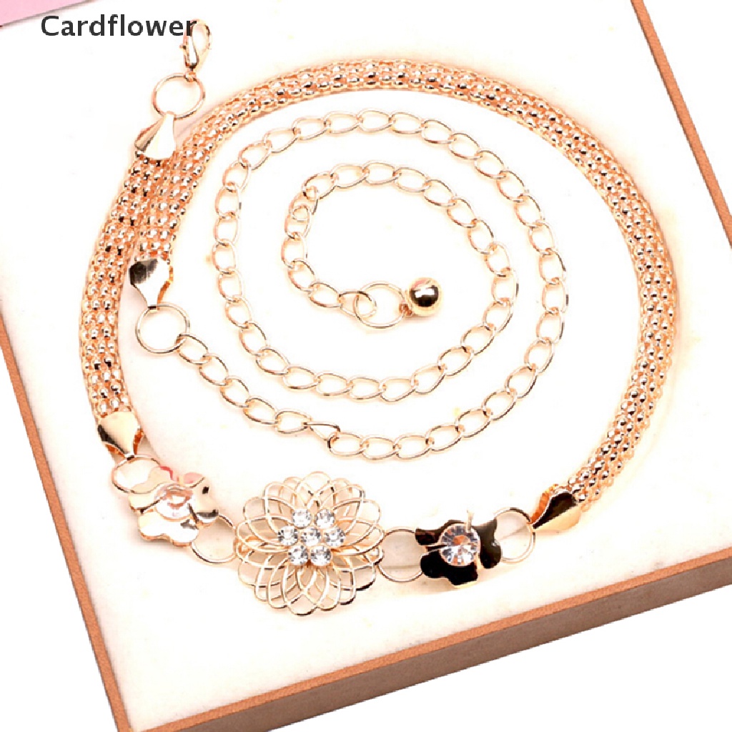 < Cardflower > Thắt Lưng Dây Xích Bằng Kim Loại Thanh Lịch Thời Trang Hàng Giảm Giá