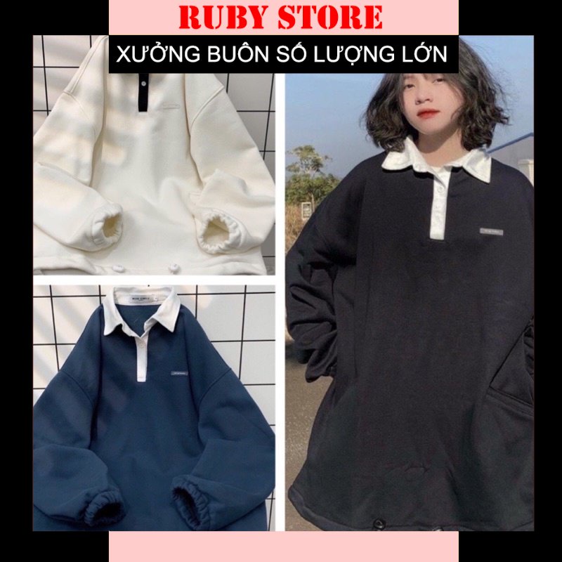 Áo Sweater Nữ Form Rộng MERY Vải Nỉ Bông Phong Cách Ulzzang