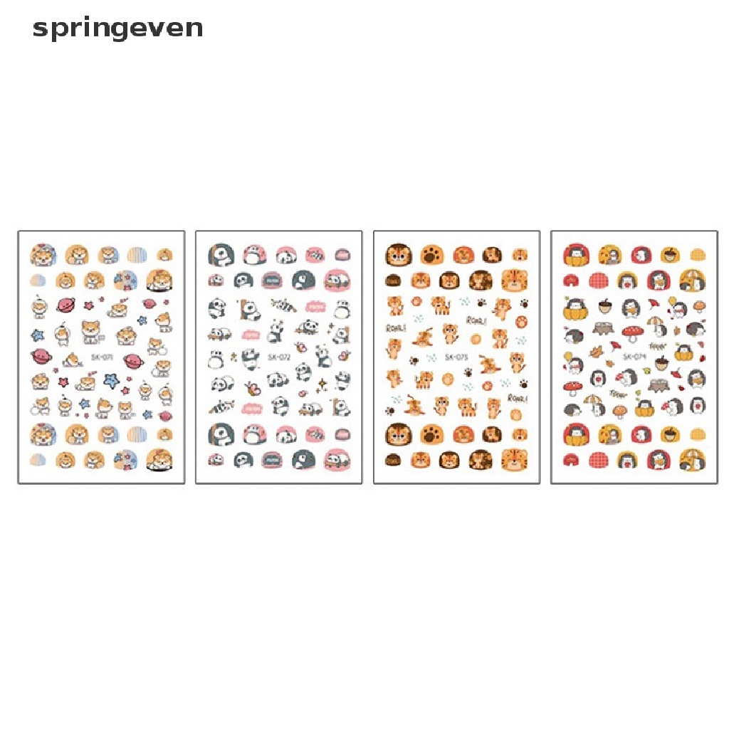 Miếng Dán Trang Trí Móng Tay 3D Hình Động Vật Hoạt Hình Đáng Yêu Dành Cho Trẻ Em