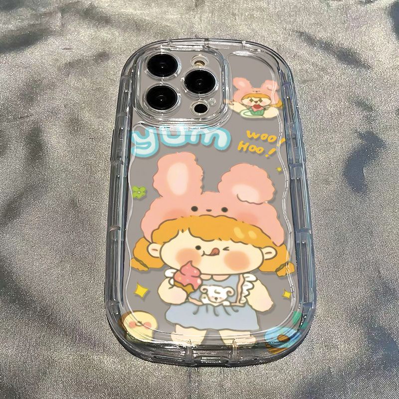 ✅Ốp Điện Thoại Dẻo Trong Suốt Họa Tiết Nón / Thỏ / Kem Dễ Thương Chống Sốc Cho Iphone1412 Promax 711 xr xs / 138p AM0C