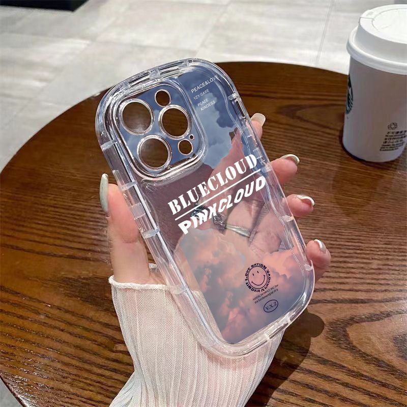 ✅Ốp Điện Thoại Mềm Trong Suốt Chống Sốc In Chữ Tiếng Anh / Đám Mây Cho Iphone 13 Xr12Xs8P 117iPhone14promax / PLGC