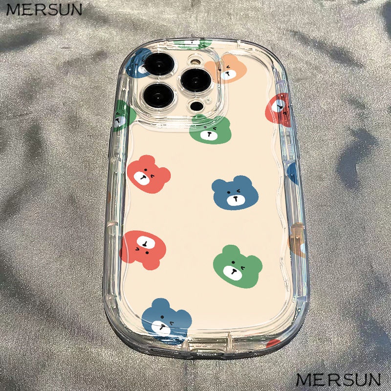 ✅Ốp Điện Thoại Mềm Trong Suốt Chống Sốc In Hình Đầu Gấu Cho Iphone Xr13Promax 14 8p / 11 / 712 xs ULDU