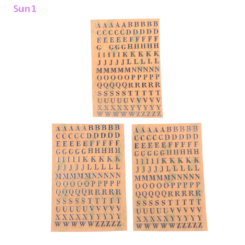 Set 3 Miếng Dán Hình Chữ Cái 3mm Trang Trí Đa Năng Tiện Dụng