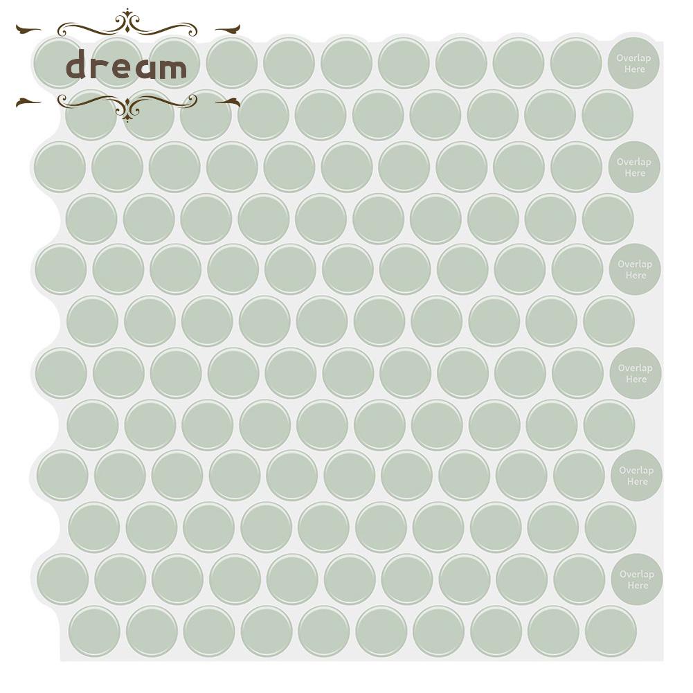 【DREAMLIFE】Easy To Clean Wall Sticker Wall Tile Mosaic Stickers PET+PU Material Wall Stick